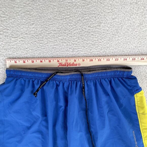 Brooks Equilibrium Shorts Womens Large Blue Running Cycling Back Pocket - Picture 11 of 14
